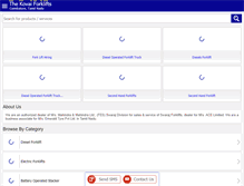 Tablet Screenshot of kovaiforklift.com
